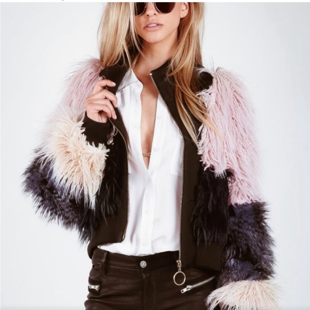 Young Fabulous & Broke faux fur jacket.